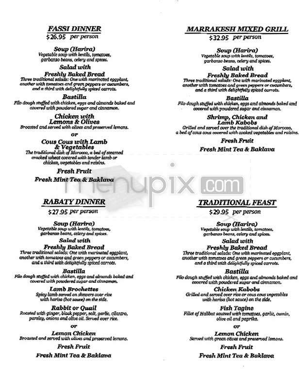 Marrakesh - Studio City, CA menu_pic
