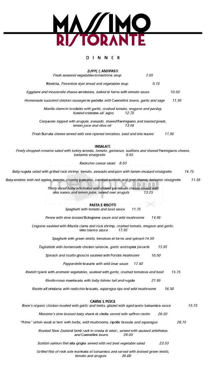 Massimo - Beverly Hills, CA menu_pic