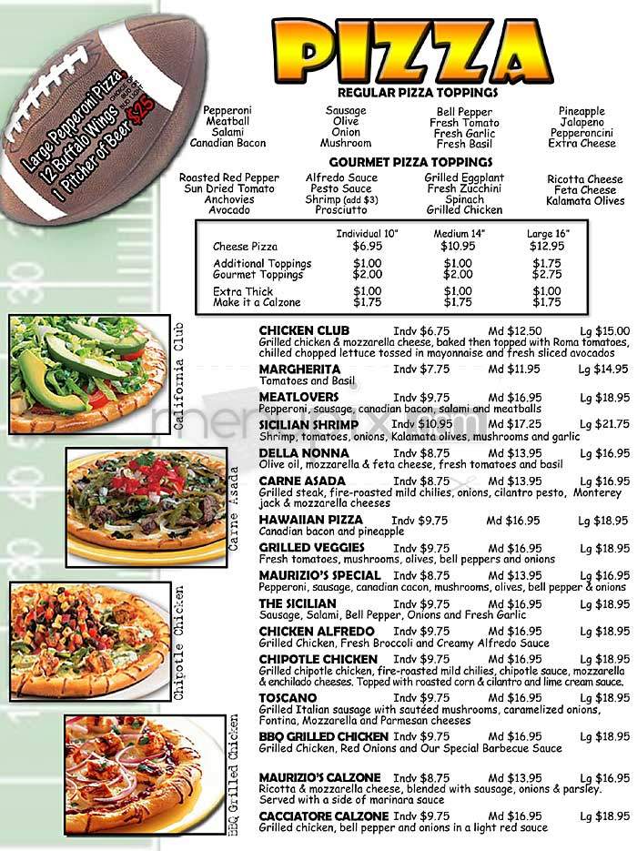 Maurizio's - Glendale, CA menu_pic