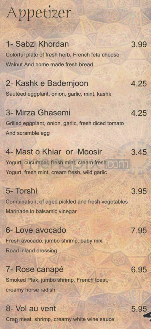 Maykadeh - Encino, CA menu_pic