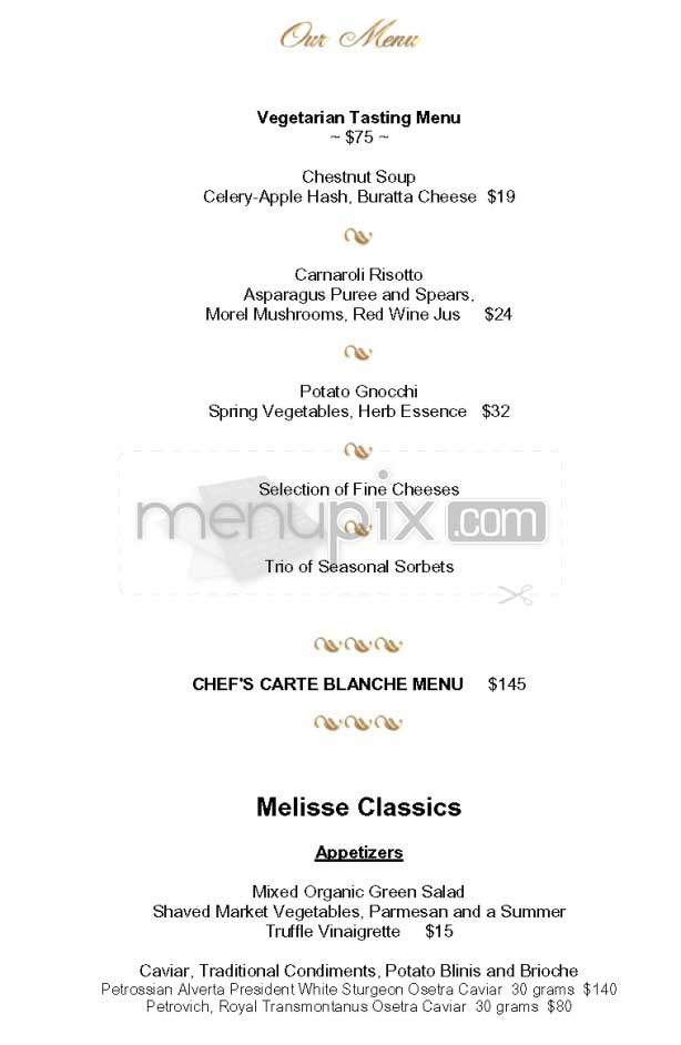Melisse - Santa Monica, CA menu_pic
