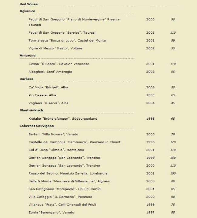Melograno - Los Angeles, CA menu_pic