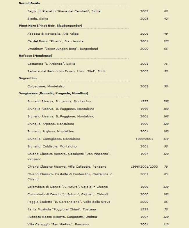 Melograno - Los Angeles, CA menu_pic
