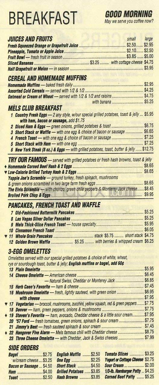 Mel's Drive-In - West Hollywood, CA menu_pic
