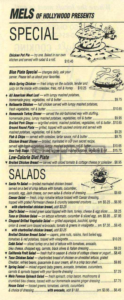 Mel's Drive-In - Sherman Oaks, CA menu_pic