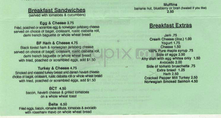 Cafe Metropol - Los Angeles, CA menu_pic