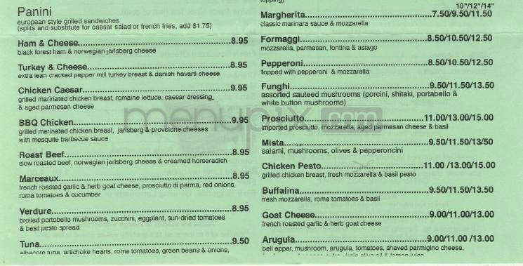 Cafe Metropol - Los Angeles, CA menu_pic