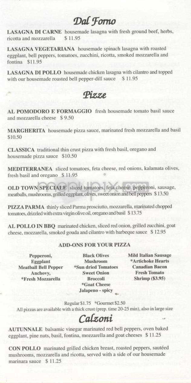 Mi Piace Italian Kitchen - Pasadena, CA menu_pic