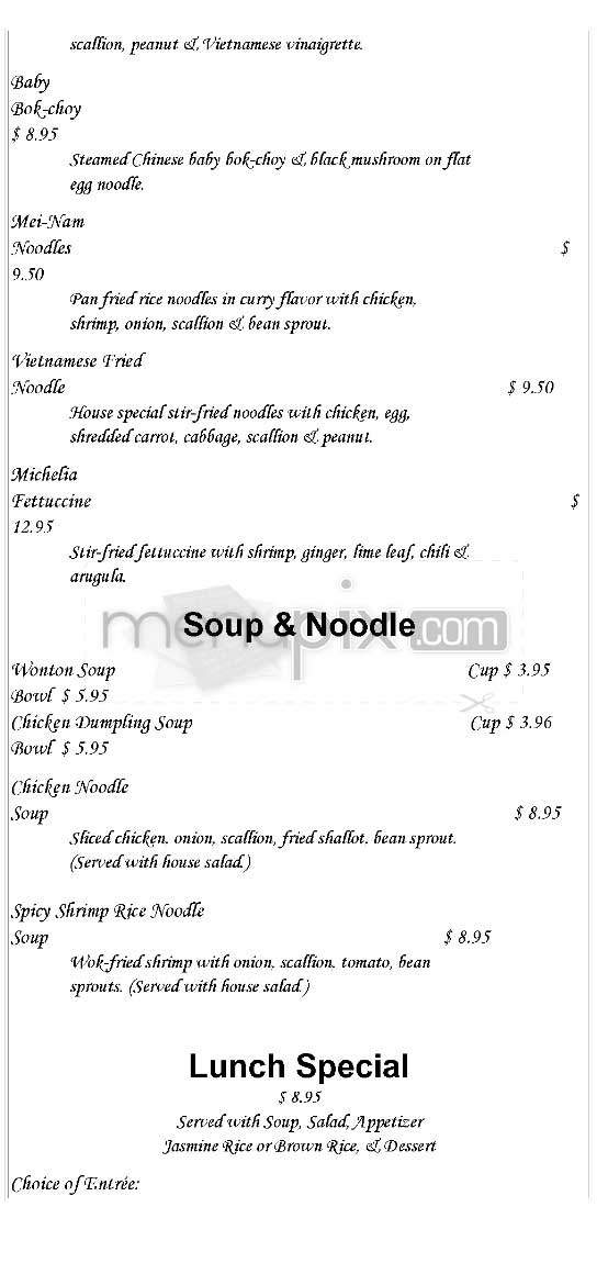 Michella Bistro - Los Angeles, CA menu_pic