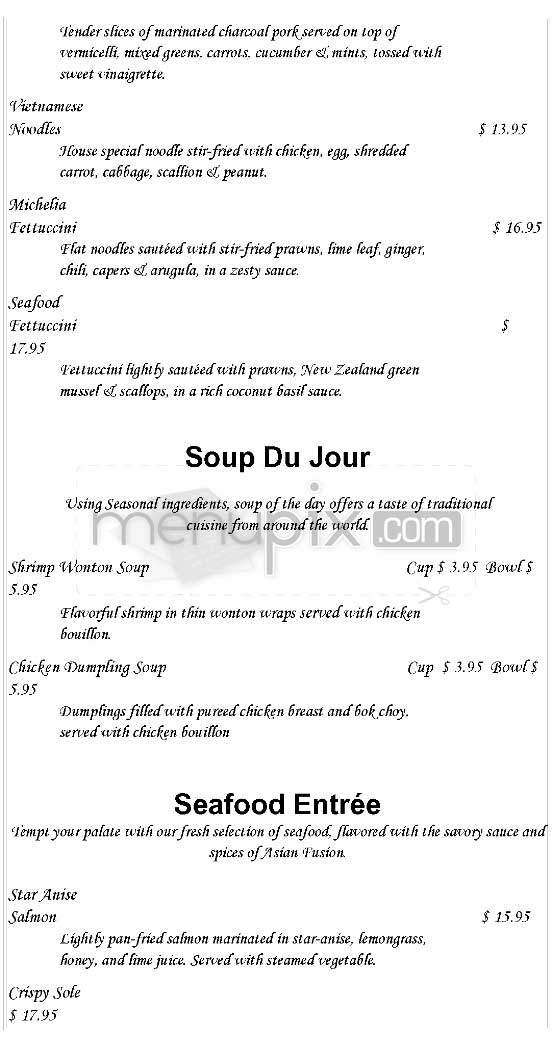 Michella Bistro - Los Angeles, CA menu_pic