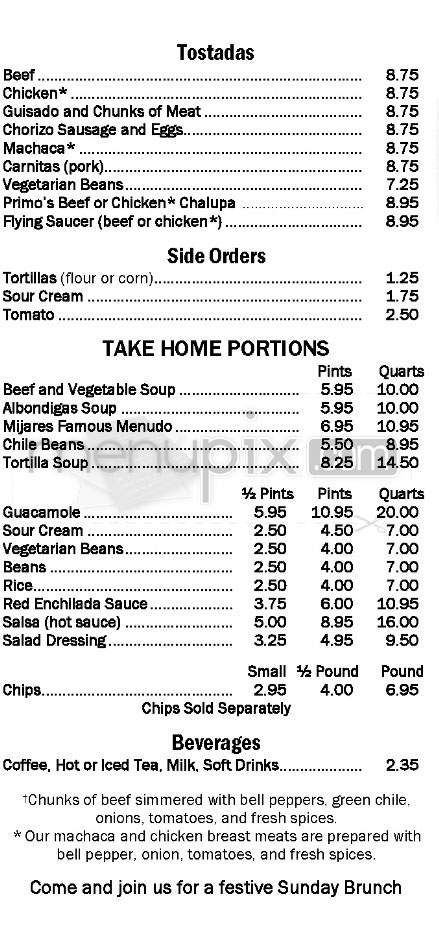 Mijares Mexican Restaurant - Pasadena, CA menu_pic