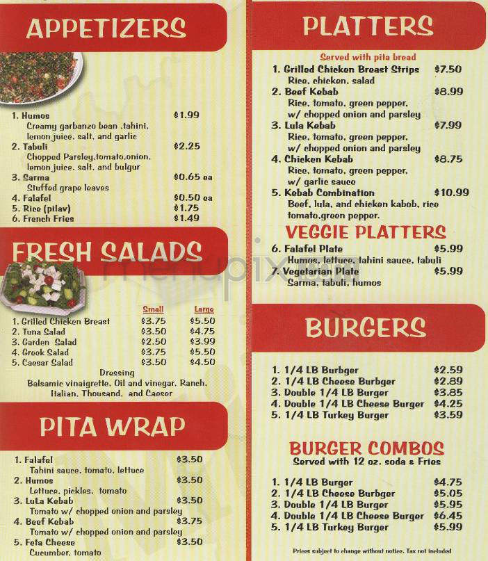 Milano's Deli - Pasadena, CA menu_pic