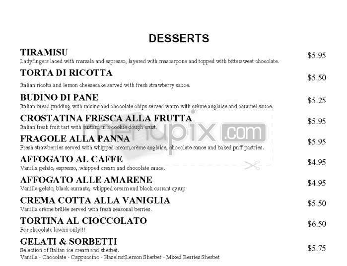 Milano's - Glendale, CA menu_pic