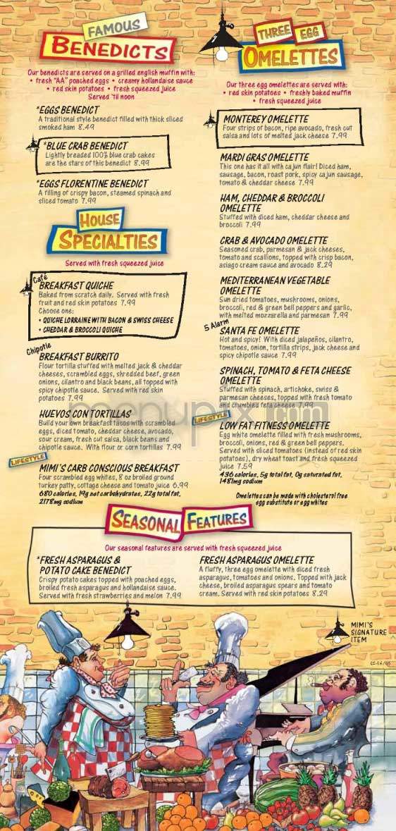 Mimi's Bistro & Bakery - Chatsworth, CA menu_pic