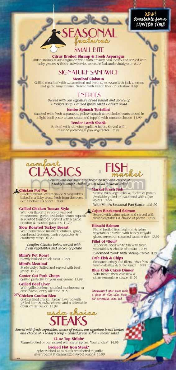 Mimi's Bistro & Bakery - Chatsworth, CA menu_pic