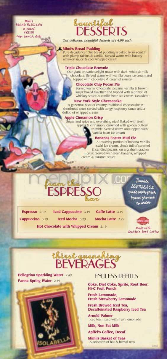 Mimi's Bistro & Bakery - Chatsworth, CA menu_pic