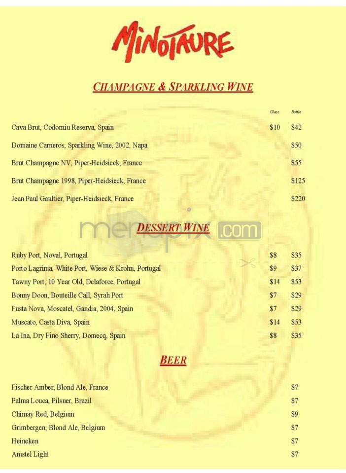 Minotaure Tapas Restaurant & Wine Bar - Playa Del Rey, CA menu_pic