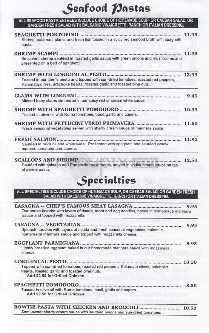 Mio Babbo's - Los Angeles, CA menu_pic