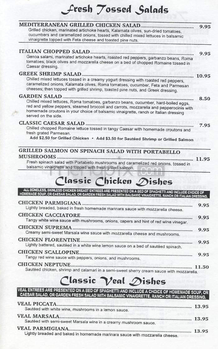 Mio Babbo's - Los Angeles, CA menu_pic