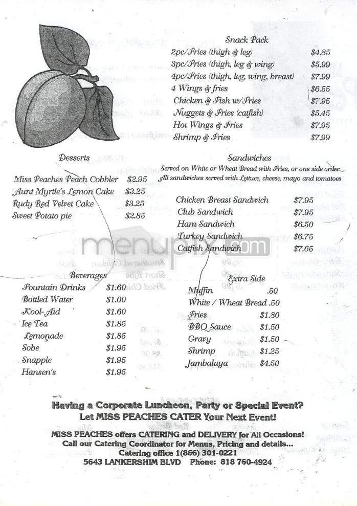 Miss Peaches - North Hollywood, CA menu_pic