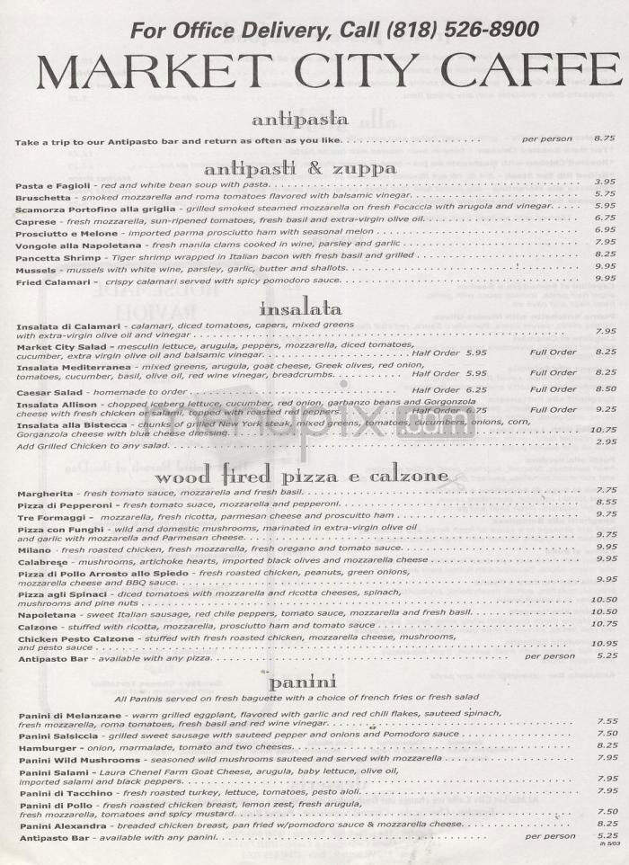 Market City Caffe - Burbank, CA menu_pic