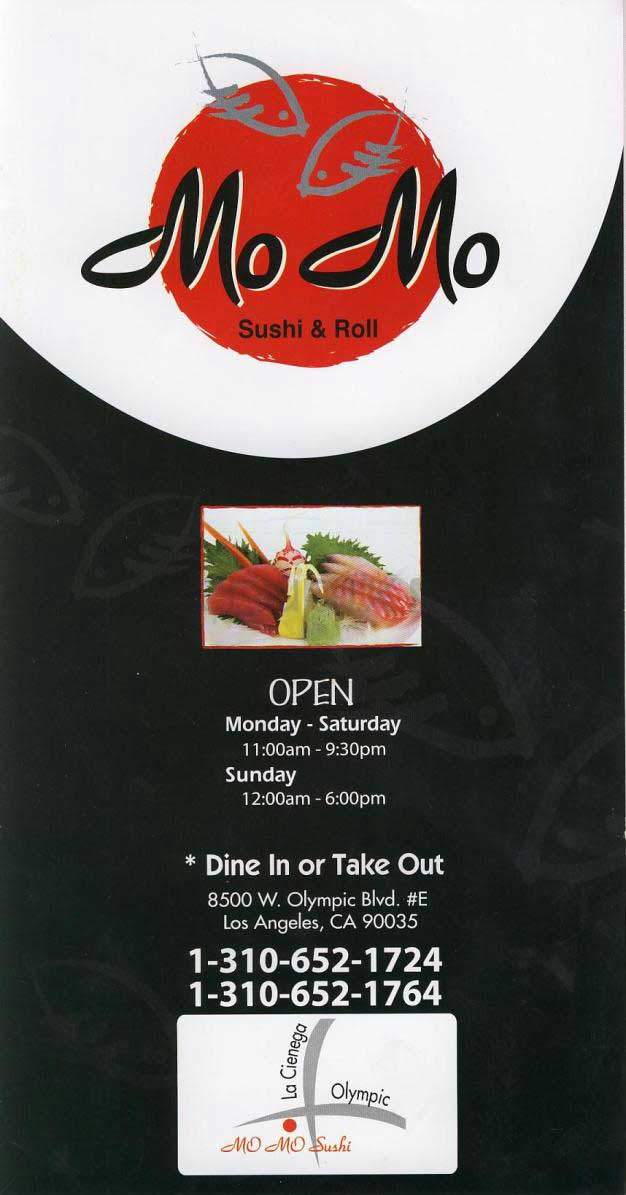 Mo Mo - Los Angeles, CA menu_pic