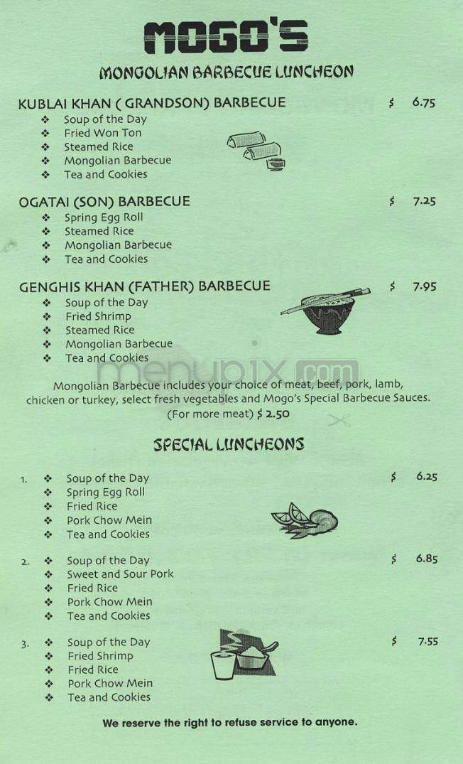 Mogo's - Sherman Oaks, CA menu_pic