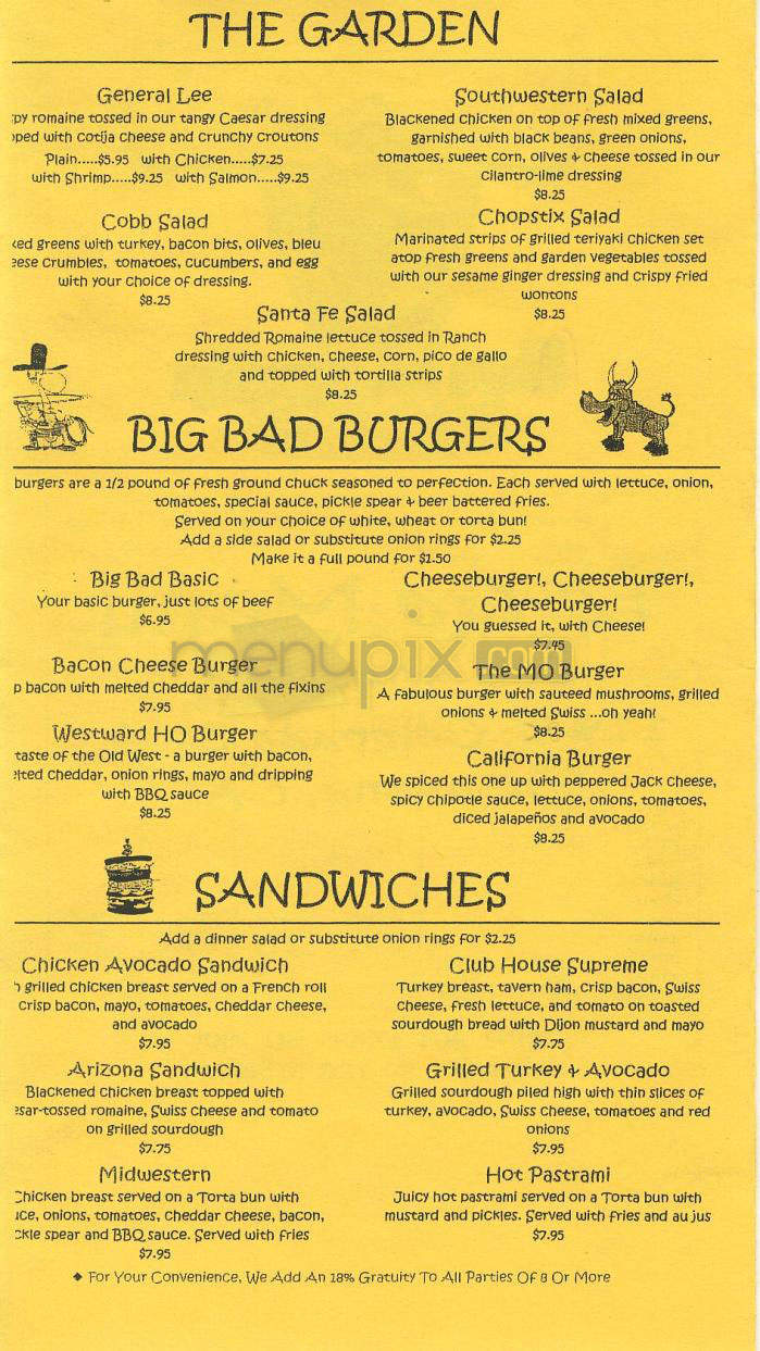 Moose McGillycuddy's - Pasadena, CA menu_pic