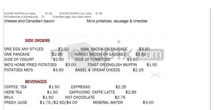 Mo's - Burbank, CA menu_pic