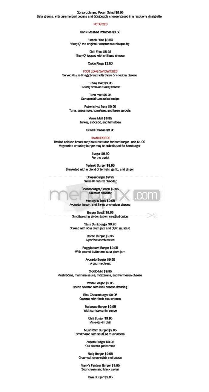 Mo's - Burbank, CA menu_pic