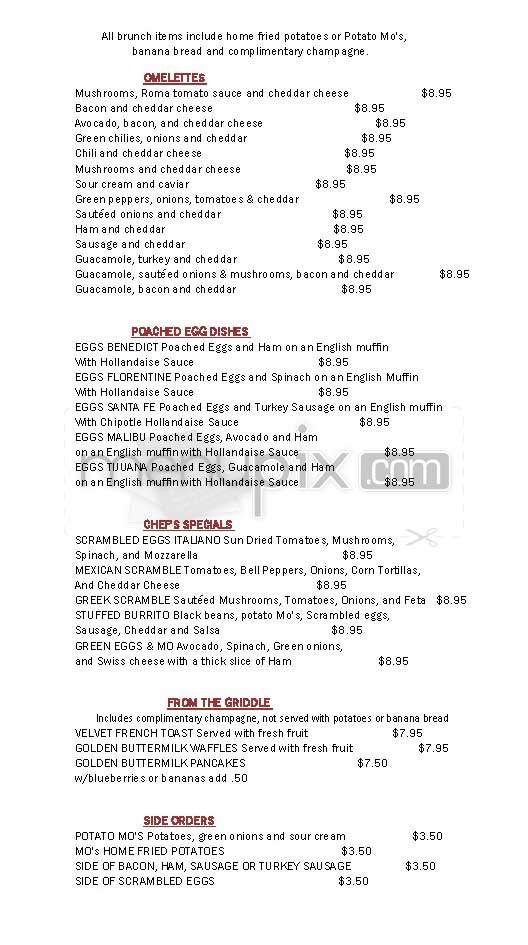 Mo's - Burbank, CA menu_pic