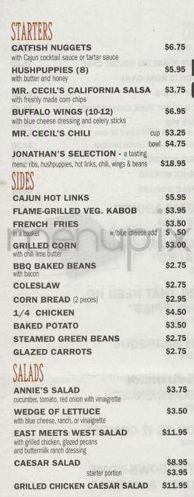 Mr. Cecil's California Ribs - Los Angeles, CA menu_pic