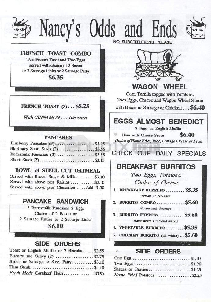 Nancy's Of Redondo - Redondo Beach, CA menu_pic