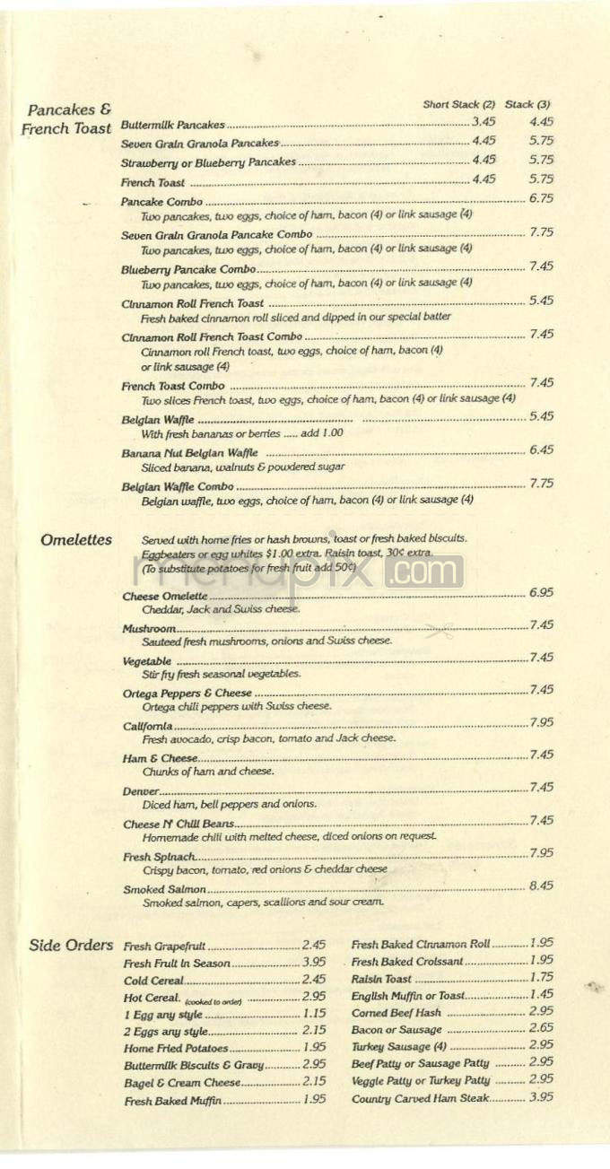Nano Cafe Inn - Pasadena, CA menu_pic