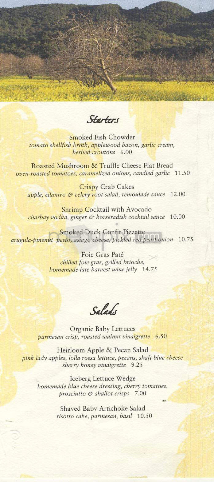 Napa Valley Grille - Los Angeles, CA menu_pic