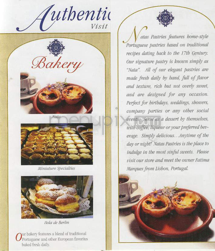 Natas Pastries - Sherman Oaks, CA menu_pic
