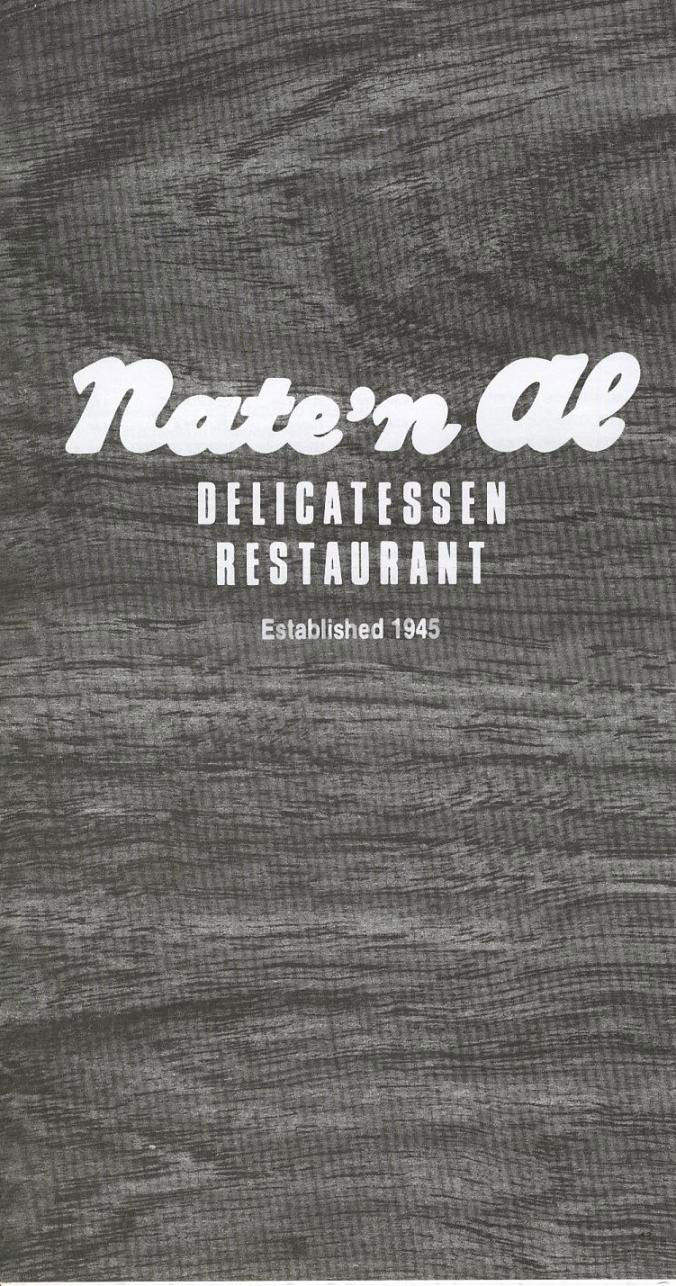 Nate 'n Al - Beverly Hills, CA menu_pic