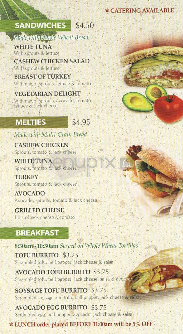 Nature's Pantry - Burbank, CA menu_pic