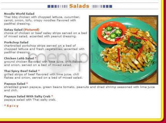 Noodle World - Pasadena, CA menu_pic