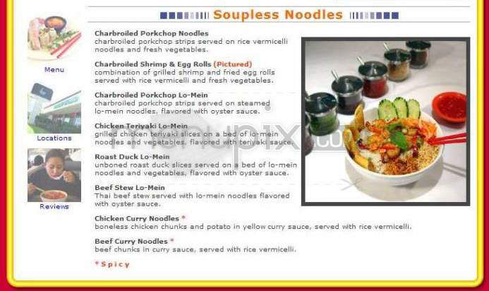 Noodle World - Pasadena, CA menu_pic