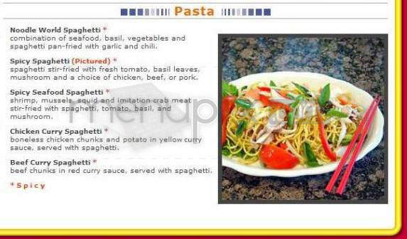 Noodle World - Pasadena, CA menu_pic