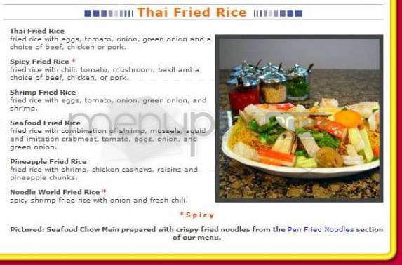 Noodle World - Pasadena, CA menu_pic