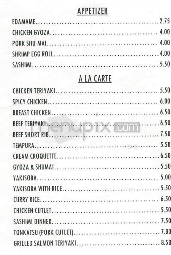 New Japan - Los Angeles, CA menu_pic