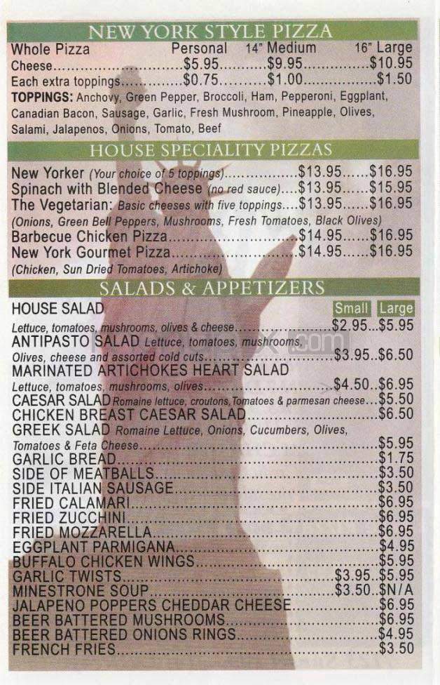 New York Pizza & Pasta - West Hollywood, CA menu_pic
