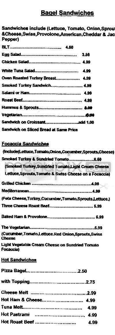 New York Bagel and Cafe - Sherman Oaks, CA menu_pic