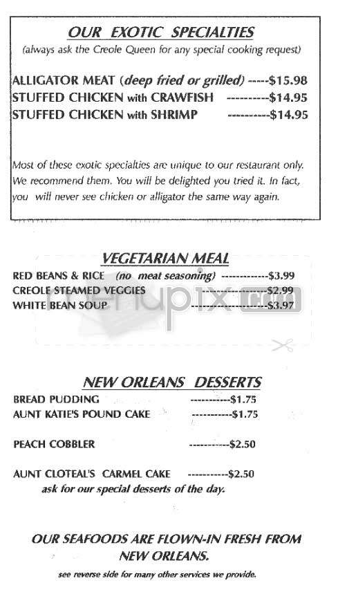 New Orleans Cajun & Creole - Hermosa Beach, CA menu_pic