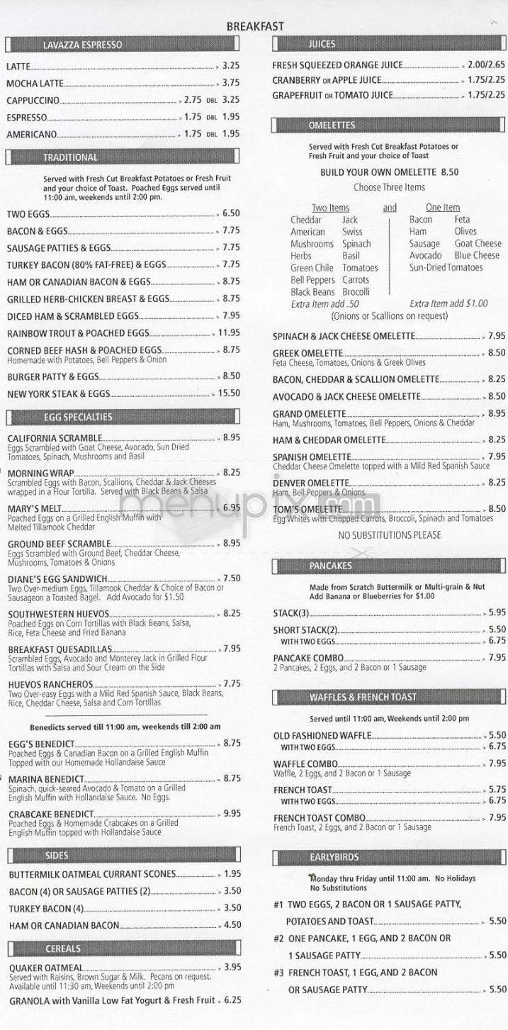 Nichols - Marina Del Rey, CA menu_pic