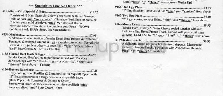Nick's Coffee Shop - Los Angeles, CA menu_pic