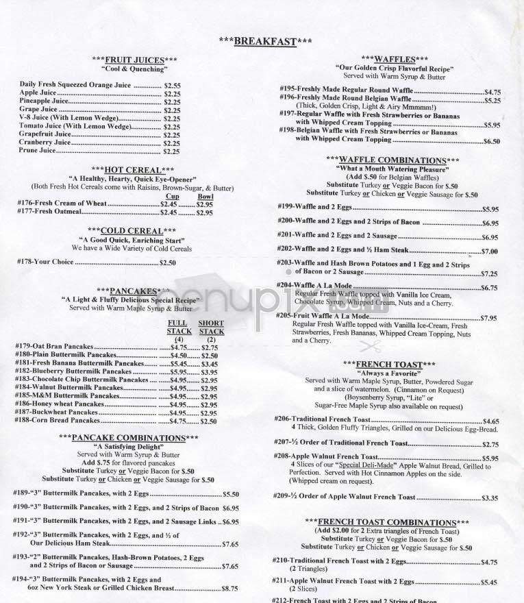 Nick's Coffee Shop - Los Angeles, CA menu_pic