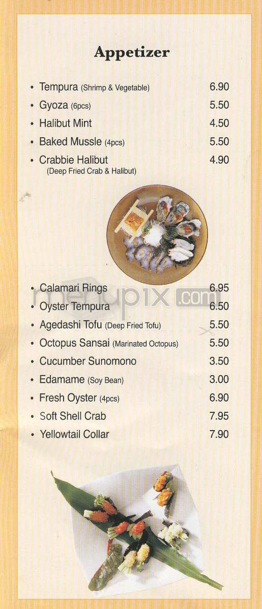Noda Sushi and Teriyaki - Pasadena, CA menu_pic
